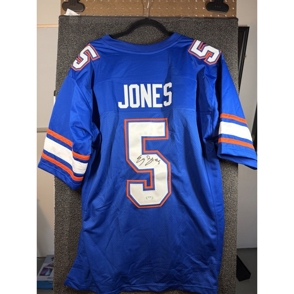 Emory Jones Signed Florida Gators Custom Jersey Auto PSA COA Size XL